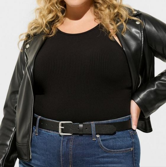 Torrid Black Leather Belt. Size 5 - Picture 2 of 4